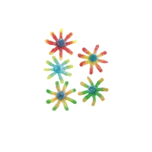 Gominolas con forma de pulpo en colores brillantes cubiertas de azúcar pica-pica ácido
